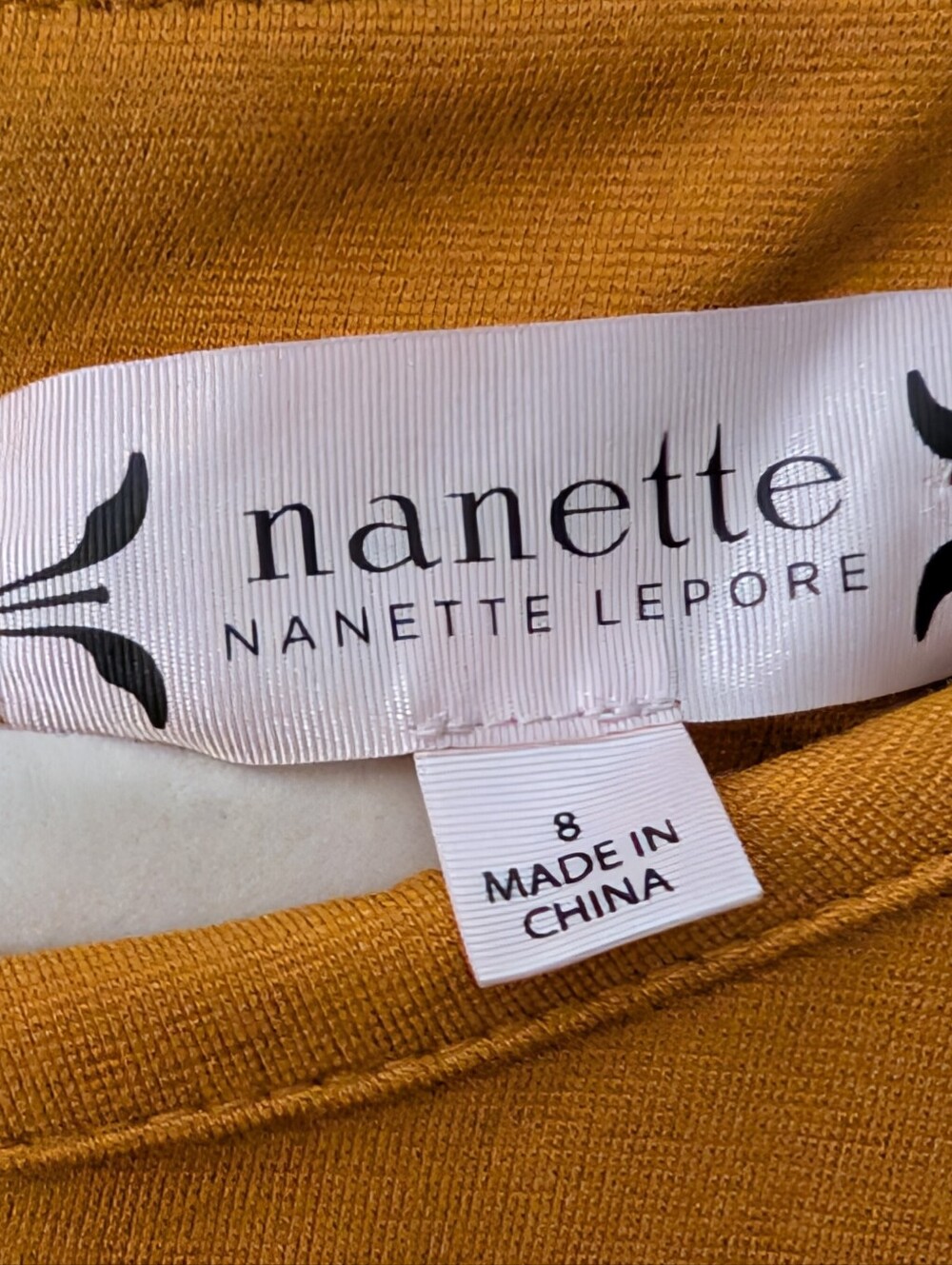 Nanette Lepore Mustard Yellow Bell Sleeve sheath Dress Boho Career lace size 8 - Picture 3 of 7